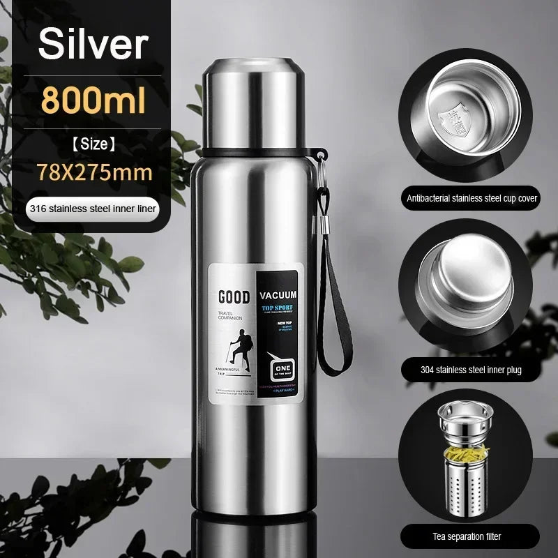Large-Capacity Insulated Travel Flask