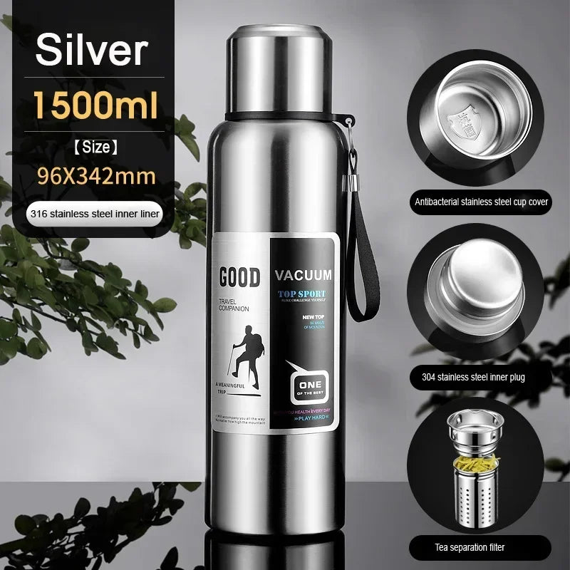 Large-Capacity Insulated Travel Flask
