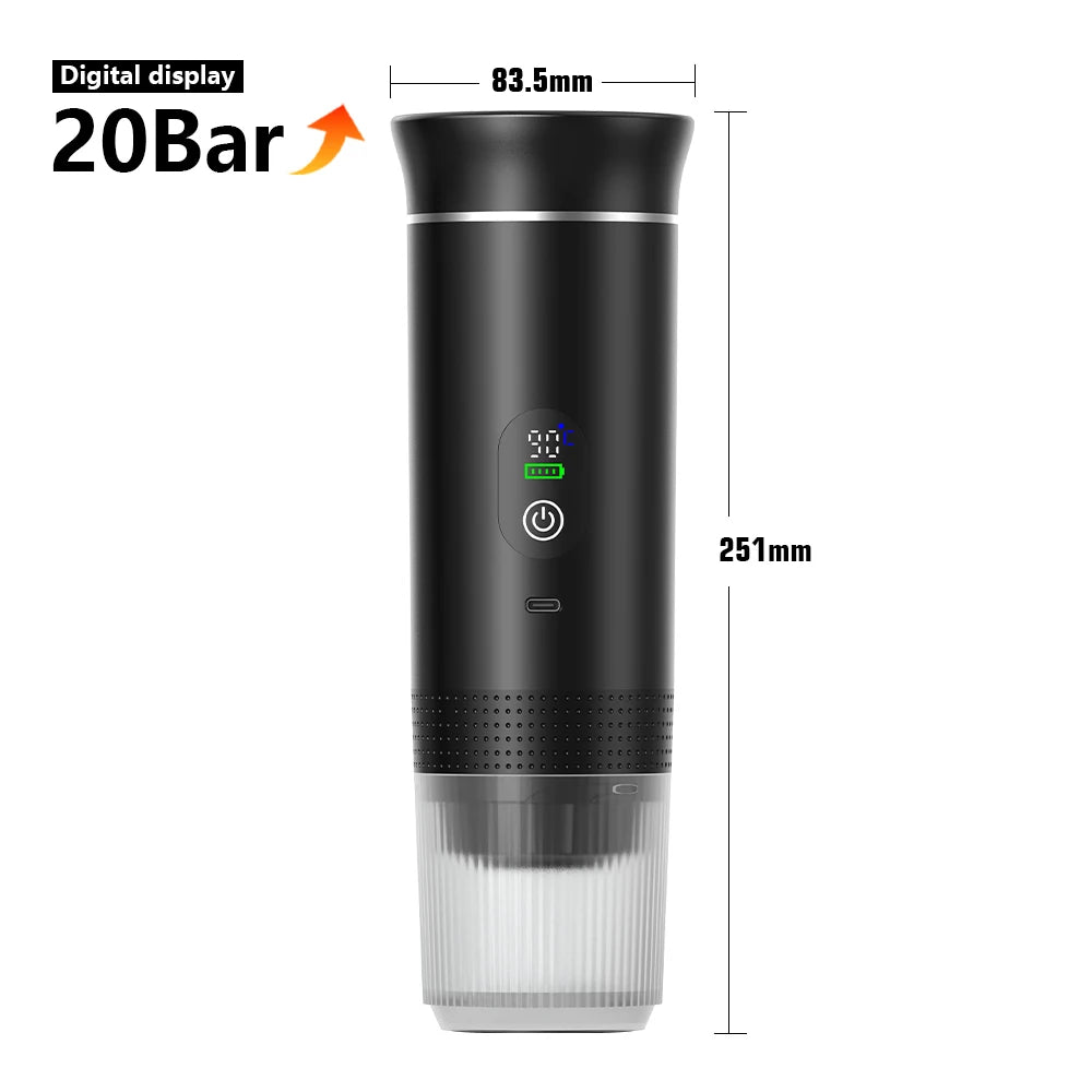 3-in-1 Heated Portable Espresso Maker