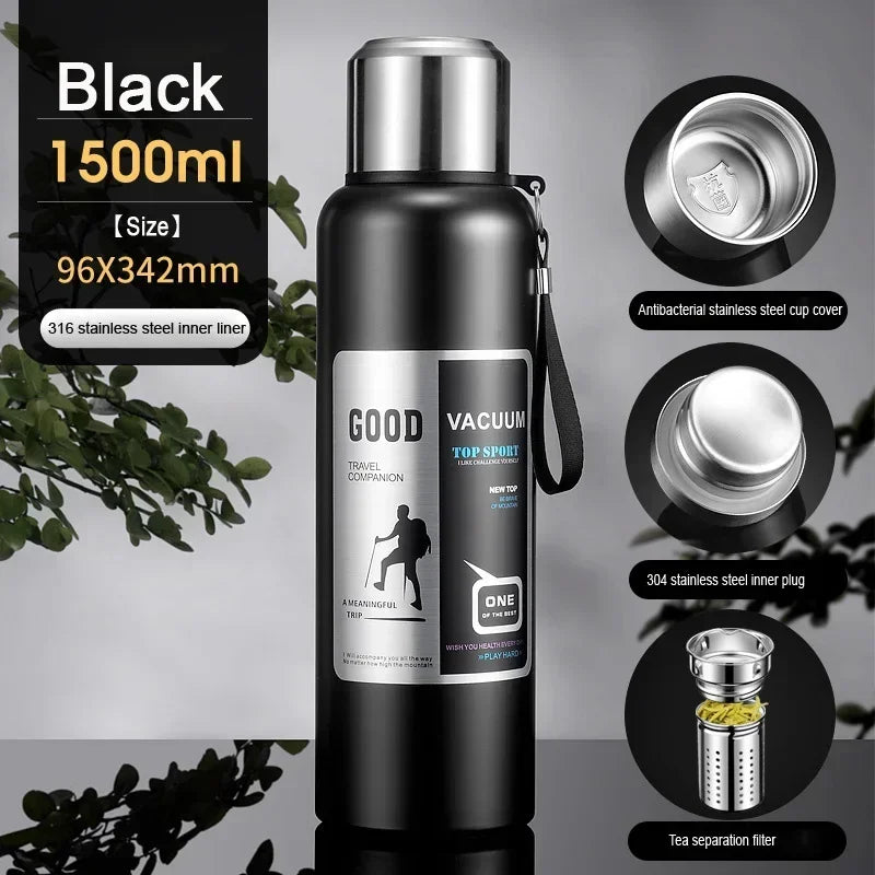 Large-Capacity Insulated Travel Flask