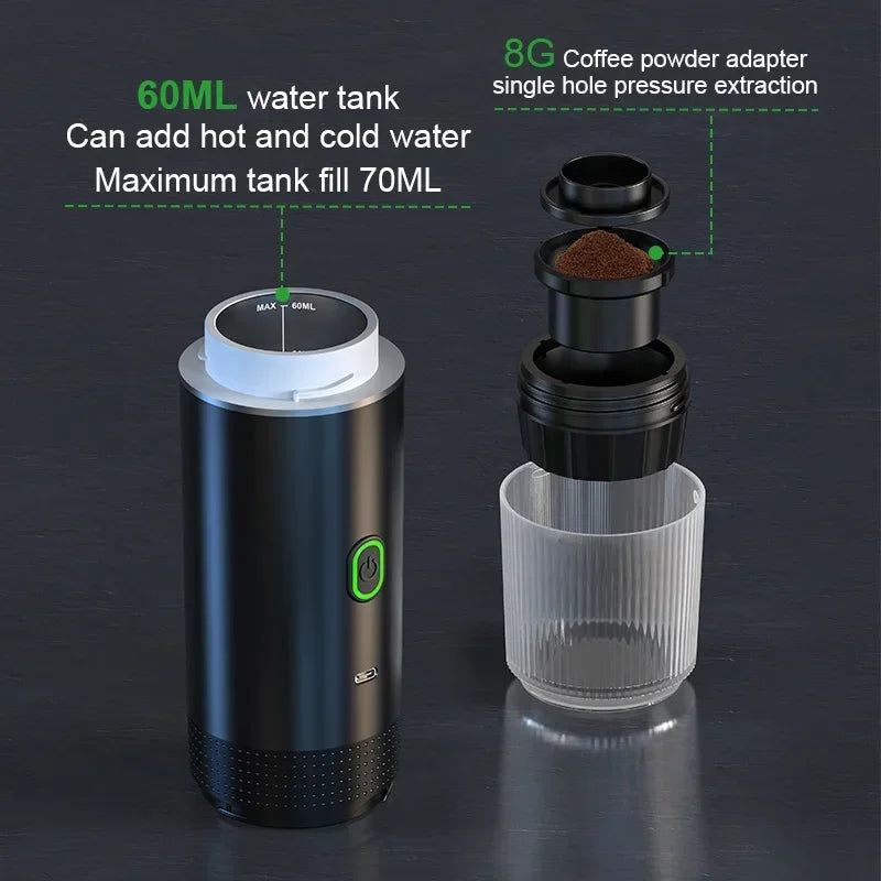 3-in-1 Heated Portable Espresso Maker
