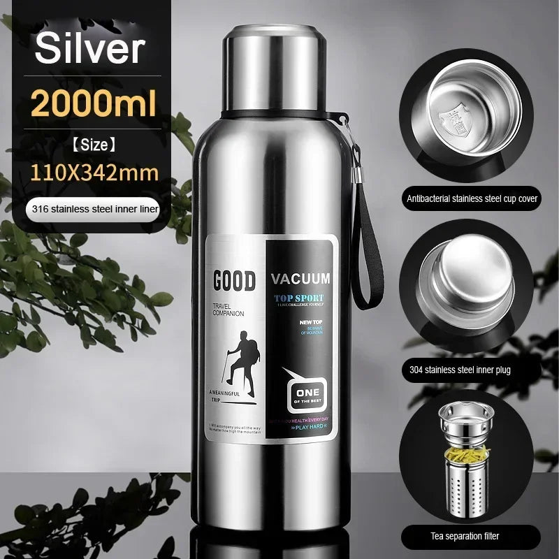 Large-Capacity Insulated Travel Flask
